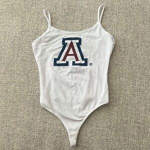 Hype and Vice U of A white logo body suit